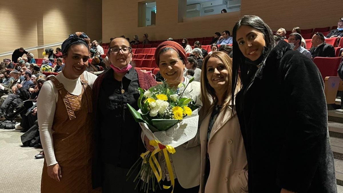 תקוה מיארה ז"ל, במעמד קבלת אות "מורה המאה"